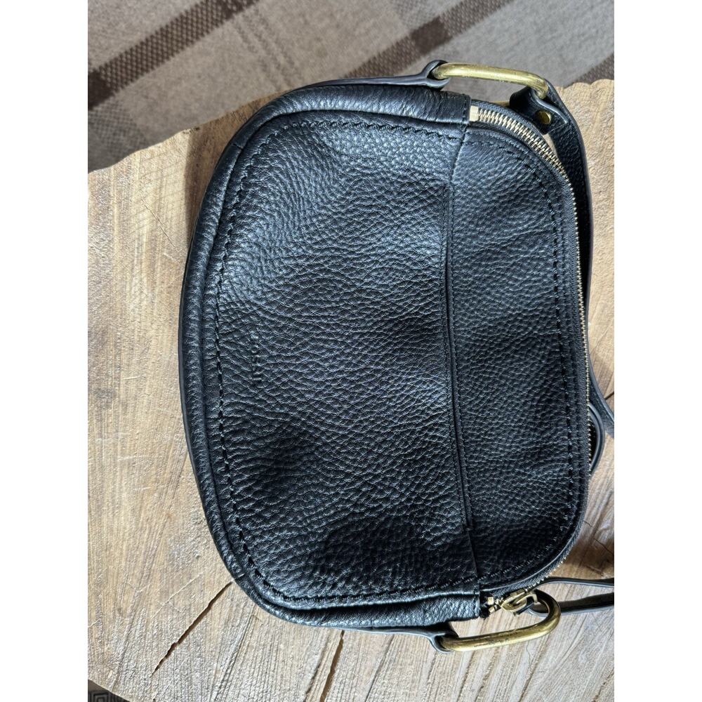 Fossil Camera Elle Crossbody Purse Medium Pebbled Leather Black - Picture 2 of 13